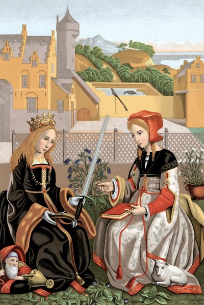 St Agnes and St Catherine by Unbekannt