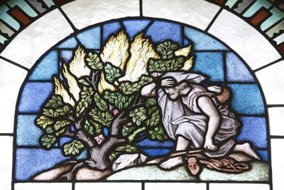 Stained Glass: Moses and the Fire, Budapest, Hungary by Unbekannt