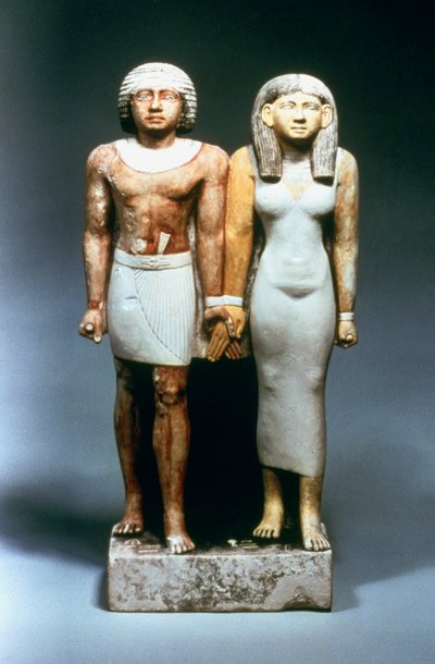 Statue of Egyptian Couple, 5th Dynasty by Unbekannt