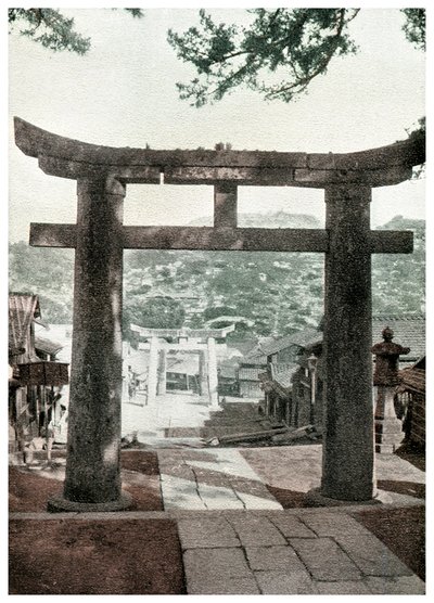 Stone Torii, Suwa Temple, Nagasaki, Japan by Unbekannt