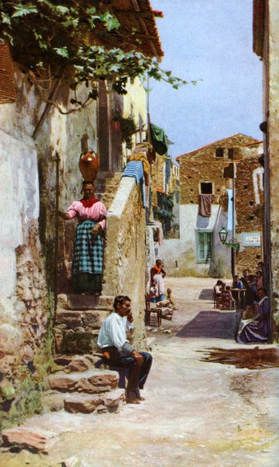 Street Scene, Taormina, Sicily, Italy, c1923 by Unbekannt