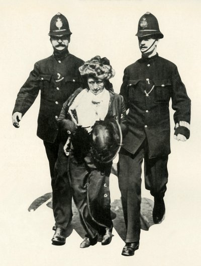 Suffragette being arrested by Unbekannt