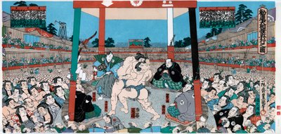 Sumo Wrestling, Japan by Unbekannt