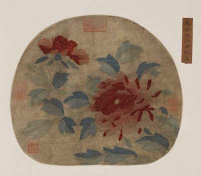 Tapestry: Peonies, Possibly Ming dynasty, 1368-1644 by Unbekannt
