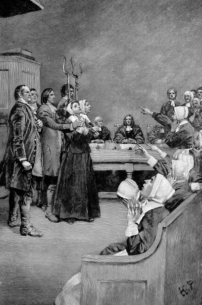 The Trial of a Witch, America, 17th Century, 1882 by Unbekannt