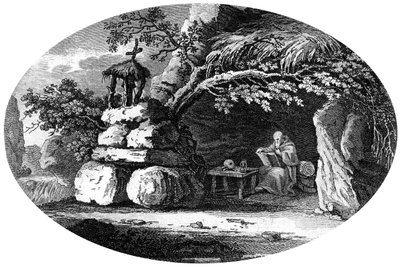 The Ancient Hermits, c19th century by Unbekannt