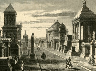 The Appian Way at Rome restored, 1890 by Unbekannt