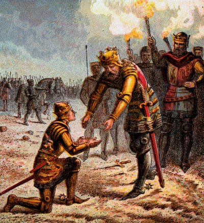 The Black Prince at Crecy, 1346 by Unbekannt