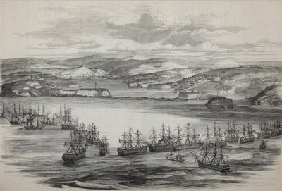The British-French squadron in Sevastopol, ca 1855 by Unbekannt