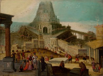 The Building of the Tower of Babel by Unbekannt