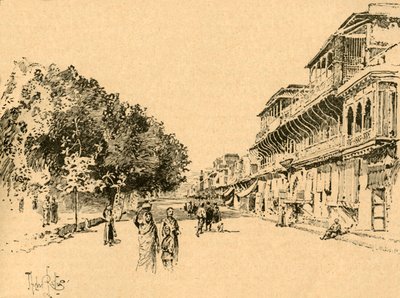 The Chandni Chowk, Delhi, India (c1890) by Unbekannt