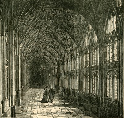 The Cloisters of Gloucester Cathedral, 1898 by Unbekannt