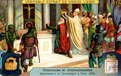The Crowning of Charlemagne in Rome 800 by Unbekannt