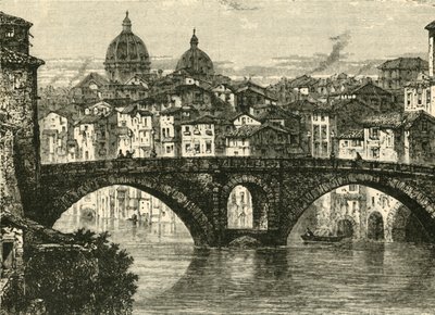 The Fabrician Bridge, Rome by Unbekannt