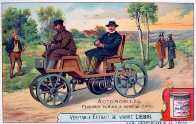 The First Benzine Automobile, 1875, c1900 by Unbekannt
