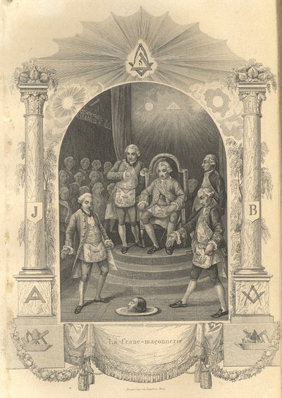 The French Freemasons Ceremony by Unbekannt