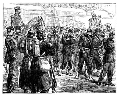 The French Troops Leaving Metz by Unbekannt