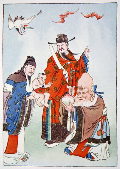 The Gods of Happiness, Office and Longevity by Unbekannt