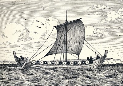 The Gokstad Ship - A reconstruction, 1935 by Unbekannt