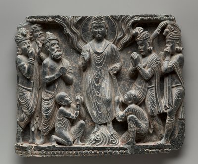 The Great Miracle at Shravasti, c100 by Unbekannt