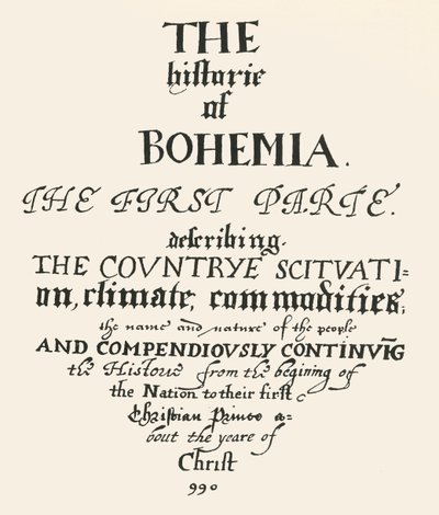 The Historie of Bohemia by Unbekannt