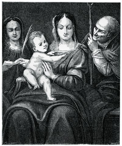 The Holy Family with St Catherine by Unbekannt