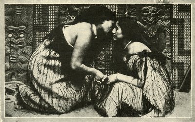 The Hongi, A Maori Greeting by Unbekannt