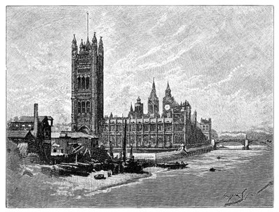 The Houses of Parliament, London, 1900 by Unbekannt