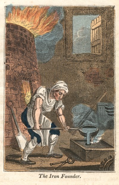 The Iron Founder, Rotherham, Yorkshire, 1821 by Unbekannt