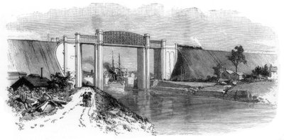 The Latchford Viaduct, Manchester Ship Canal by Unbekannt