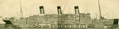The Majestic 56,551 Tons Shown in Section by Unbekannt