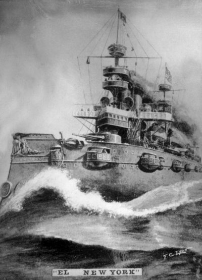 The New York battleship by Unbekannt