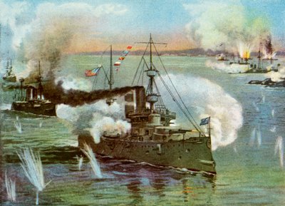The Olympia at Manila, 1898 by Unbekannt