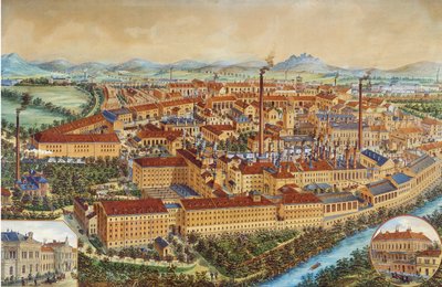 The Pilsner Urquell Brewery in Pilsen by Unbekannt