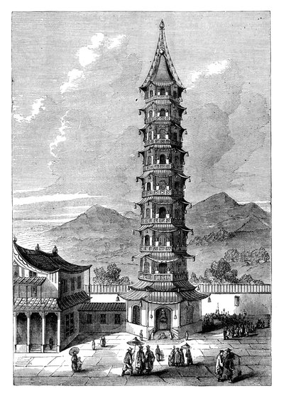 The Porcelain Tower of Nanjing, China by Unbekannt