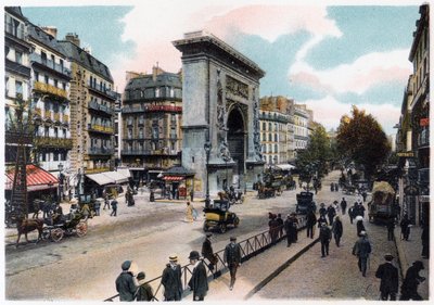 The Porte Saint Denis, Paris by Unbekannt