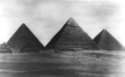 The Pyramids at Giza, Egypt by Unbekannt