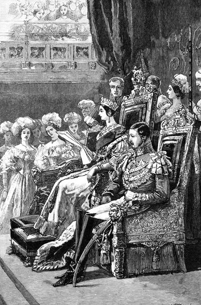 The Queen Opening Parliament by Unbekannt