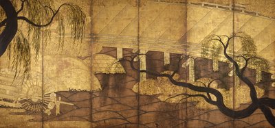 The River Bridge at Uji, 1568-1615 by Unbekannt