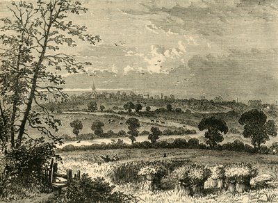 The Roman Road, Tufnell Park, in 1838 by Unbekannt