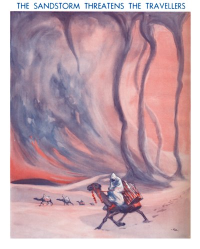 The Sandstorm Threatens the Travellers by Unbekannt