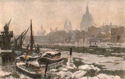 The Thames: A Severe Winter, c1900 by Unbekannt