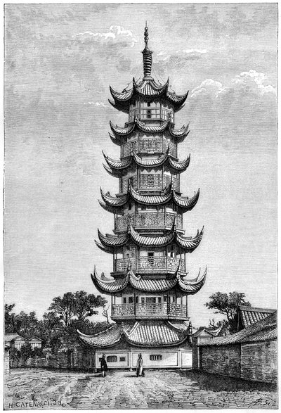 The Tower of Long-Hua, Shanghai, China by Unbekannt