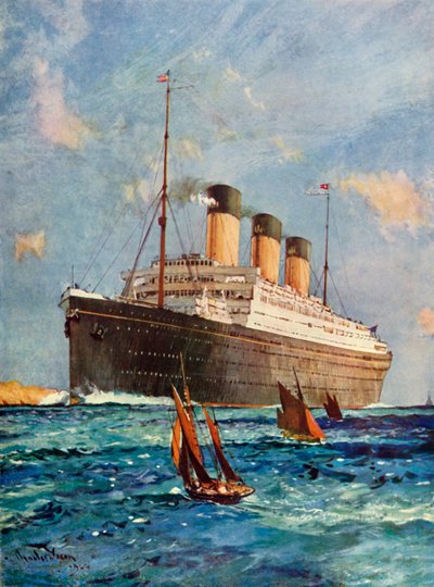 The White Star Liner Majestic by Unbekannt