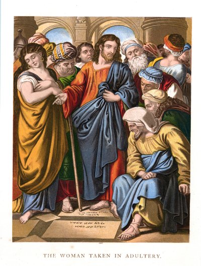 The Woman Taken in Adultery, c. 1860 by Unbekannt