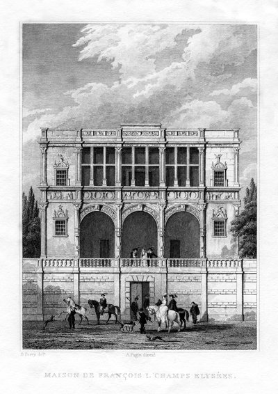 The House of Francis I, Champs-Elysees, Paris, 1830 by Unbekannt