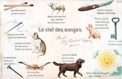 The Key of the Dreams, French Postcard by Unbekannt
