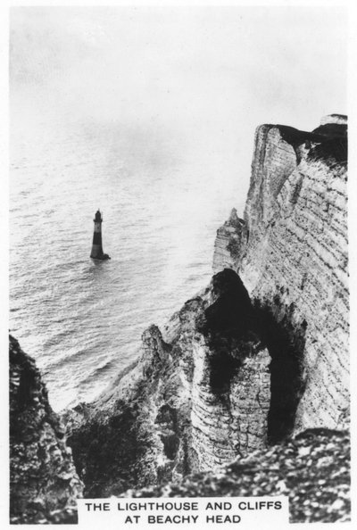 The lighthouse and cliffs at Beachy Head, 1936 by Unbekannt