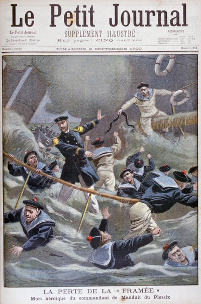 The loss of the French destroyer Framee, 1900 by Unbekannt