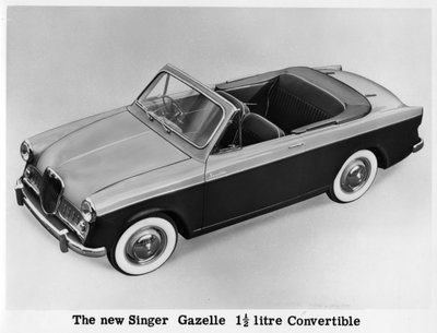 The new Singer Gazelle 1.5 litre convertible, c1956-c1958 by Unbekannt